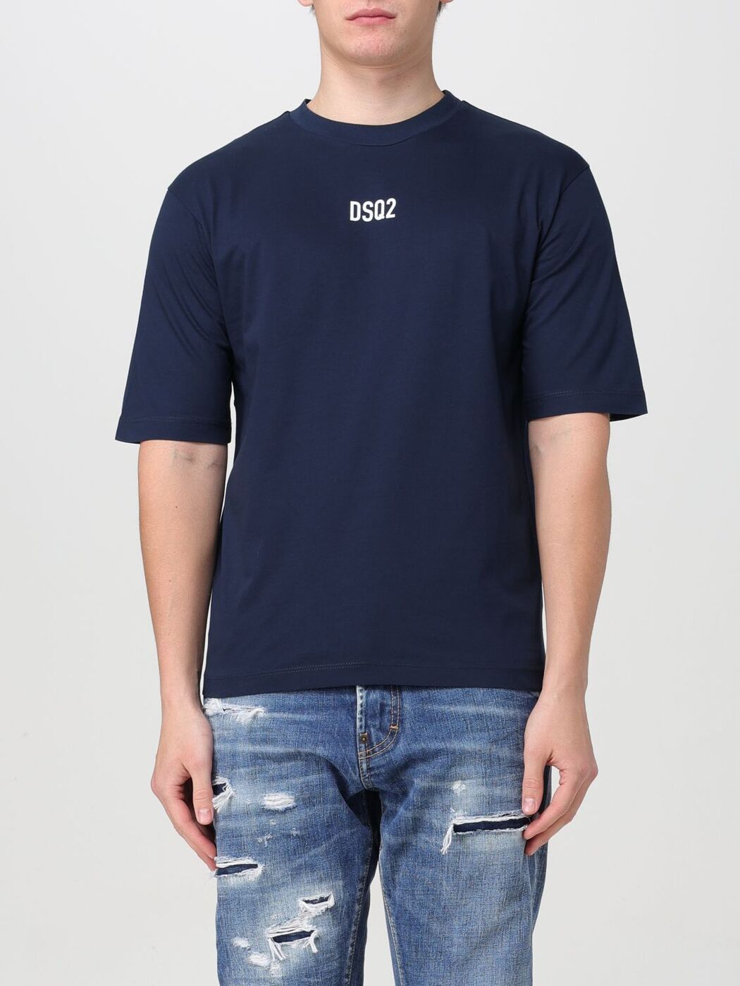 DSQUARED2 ディースクエアード ネイビー Navy Tシャツ メンズ 春夏2024 S74GD1267S23009 【関税・送料..