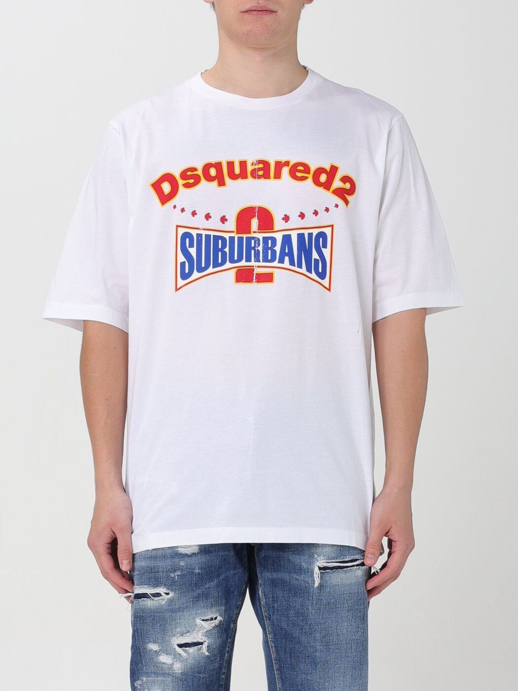 DSQUARED2 ディースクエアード ホワイト White Tシャツ メンズ 春夏2024 S74GD1243S23009 【関税・送料..