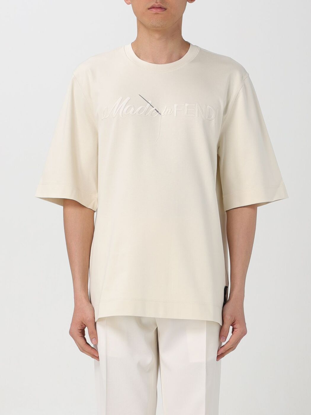 FENDI フェンディ ホワイト White Tシャツ メンズ 春夏2024 FY1291AR6Q 【関税・送料無料】【ラッピング無料】 gi