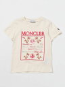 モンクレール MONCLER ロングスリーブTシャツ Tシャツ ガールズ ベージュ Long sleeve t-shirts 8C0001683907 Cream 関税 送料無料 ラッピング無料 2024SS gi