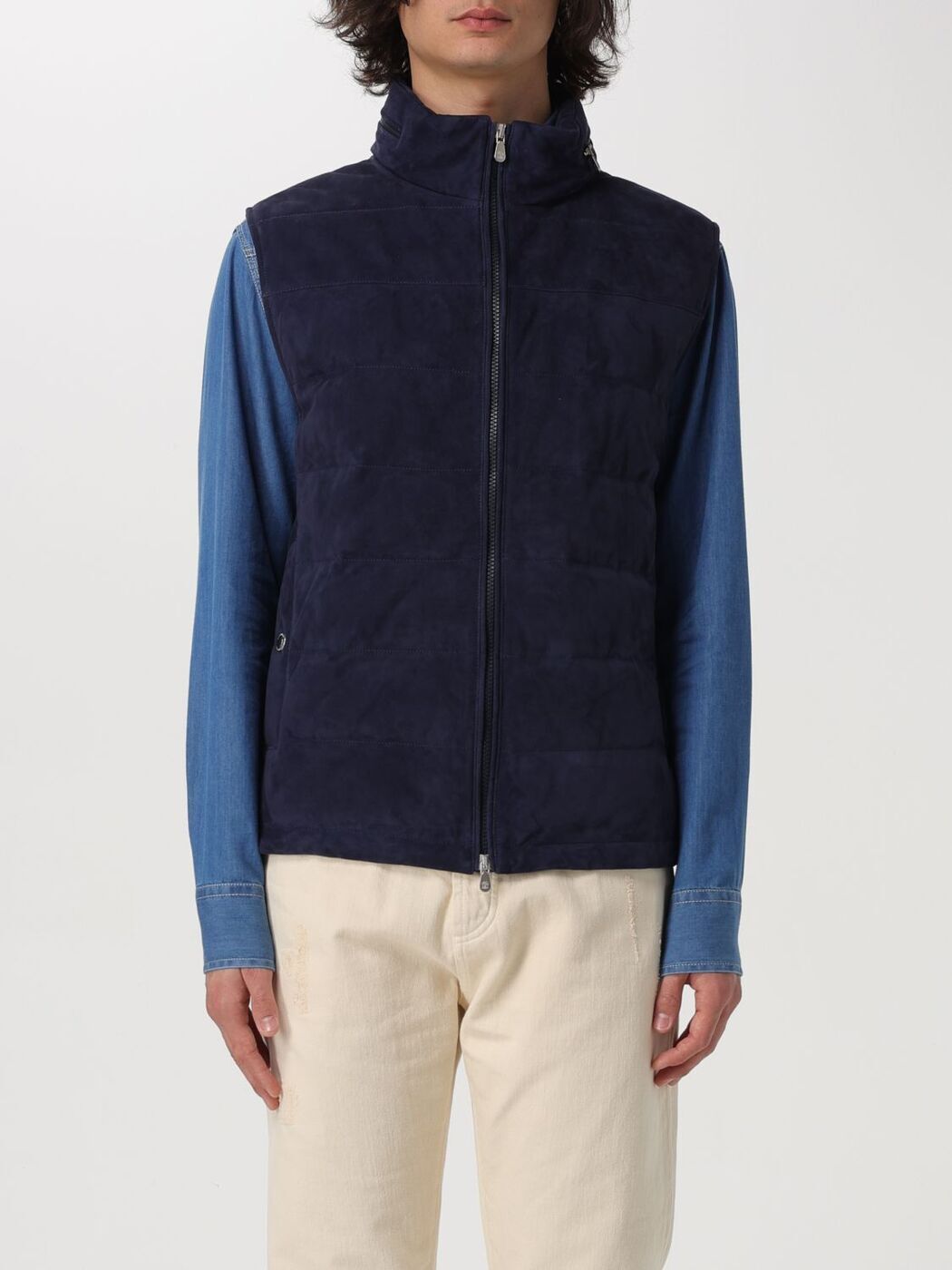 BRUNELLO CUCINELLI ブルネロ クチネリ ブルー Blue ベスト メンズ 春夏2024 M0PCL1924 【関税・送料無料】【ラッピング無料】 gi