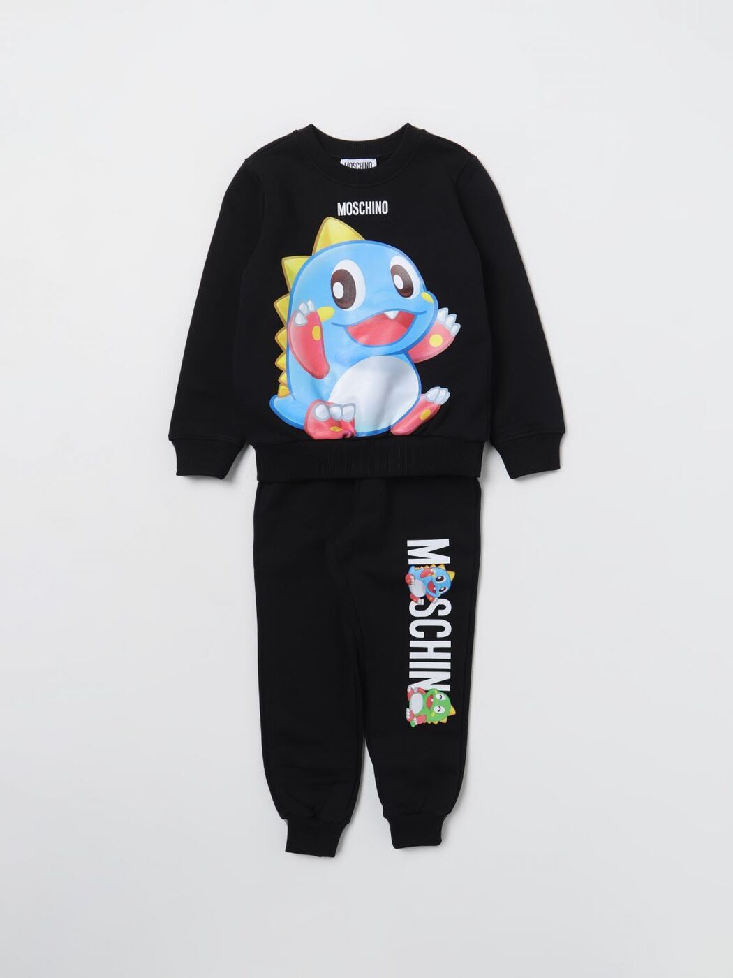 MOSCHINO KIDS モスキーノ・キッズ ブラック Black セットアップ ボーイズ 春夏2024 HNK03ELCA52 【関..