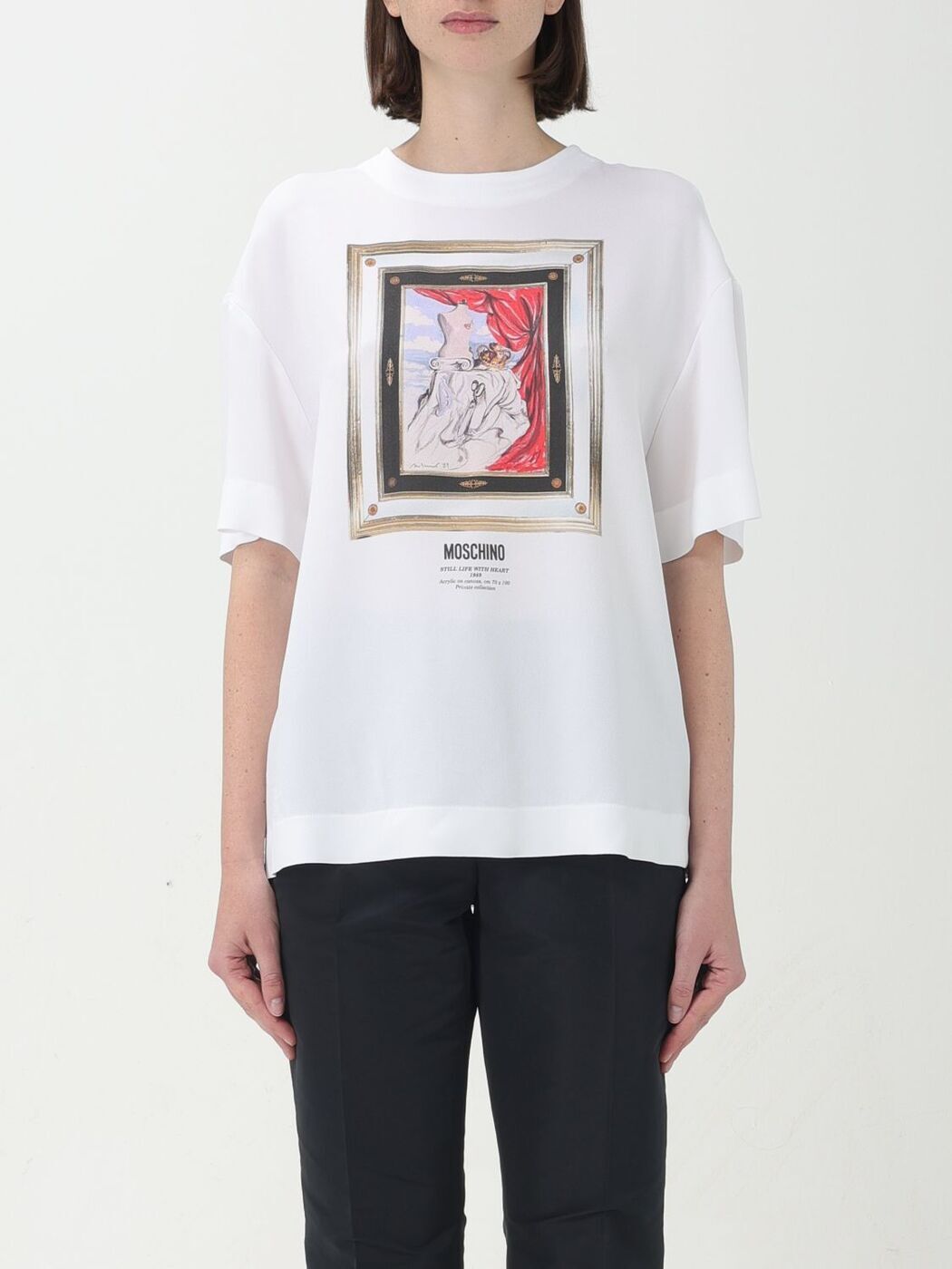 MOSCHINO COUTURE モスキーノクチュール ホワイト White Tシャツ レディース 春夏2024 02180433 【関税..