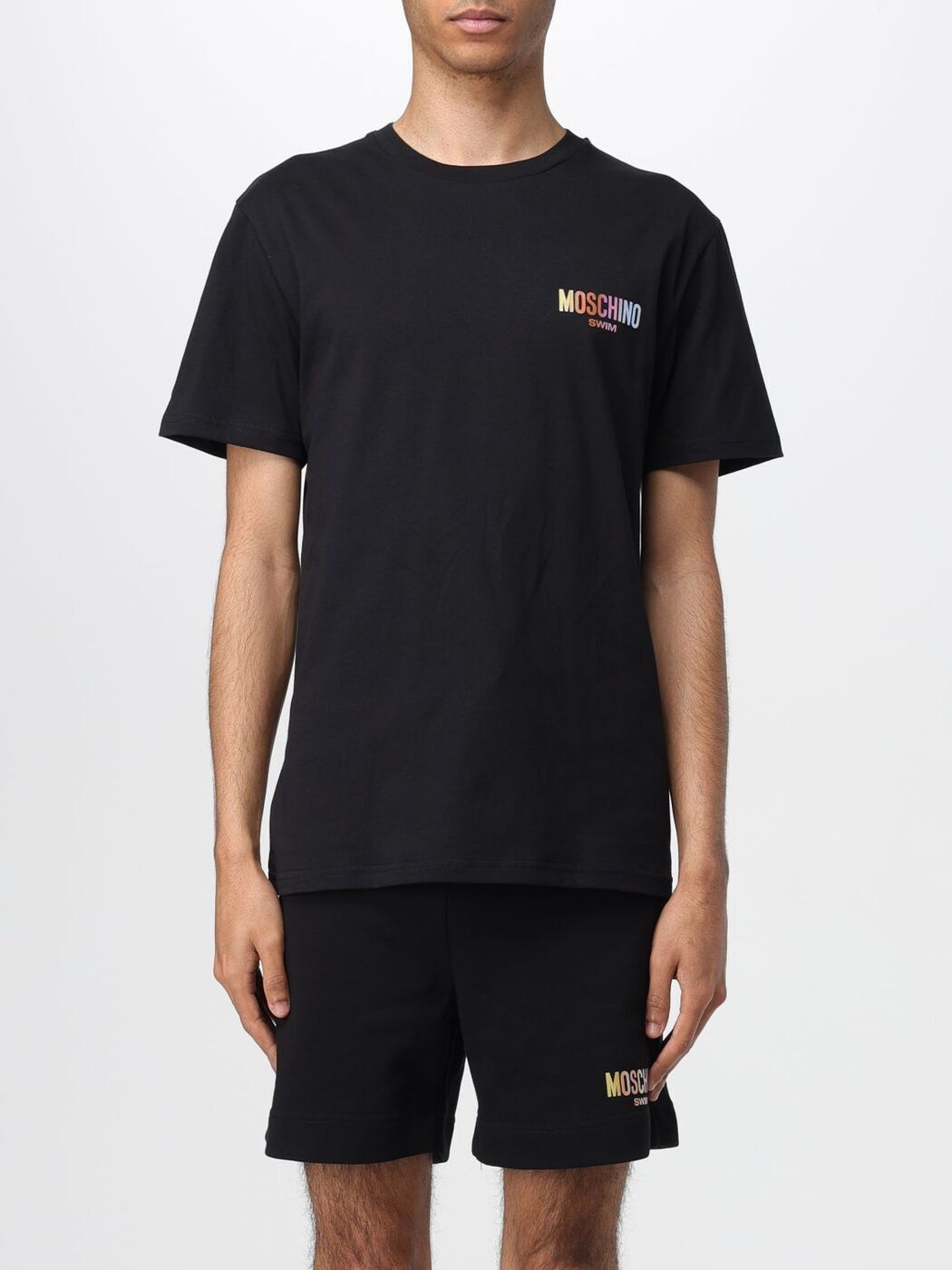 MOSCHINO モスキーノ ブラック Black Tシャツ メンズ 春夏2024 07099407  gi