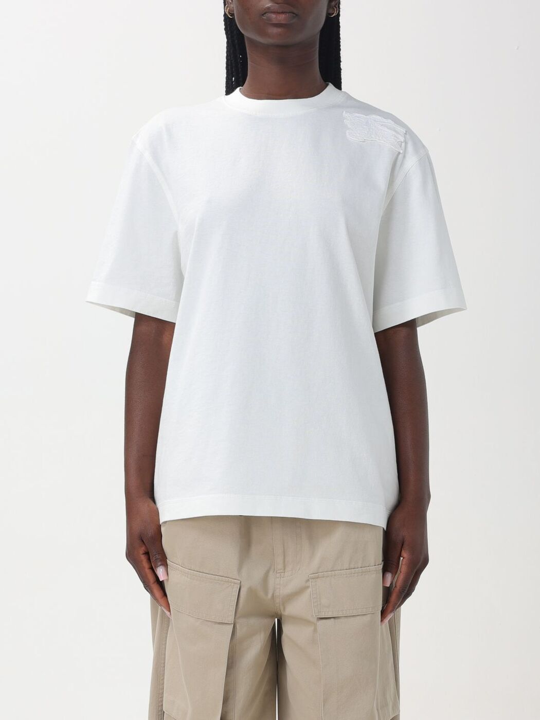 BURBERRY バーバリー ホワイト White Tシャツ レディース 春夏2024 8084966 【関税・送料無料】【ラッピング無料】 gi