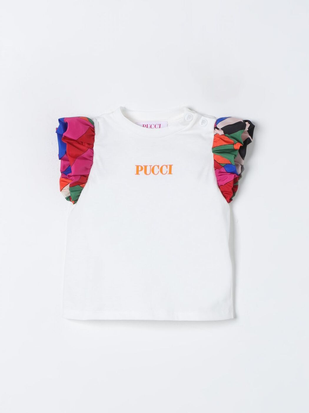 【本日5の付く日ポイント4倍!】 EMILIO PUCCI JUNIOR エミリオ プッチジュニア Tシャツ ボーイズ 春夏2024 PU8071J0177 【関税・送料無料】【ラッピング無料】 gi