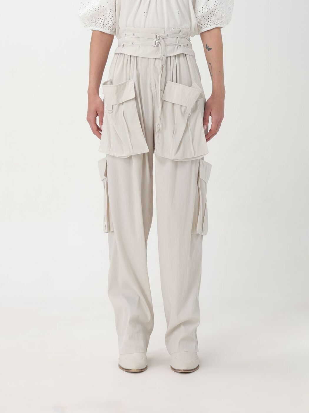 0ΤĤݥ4ܡ ISABEL MARANT ٥ ޥ ۥ磻 White ѥ ǥ ղ2024 PA0339FAB2G03I ڴǡ̵ۡڥåԥ̵ gi