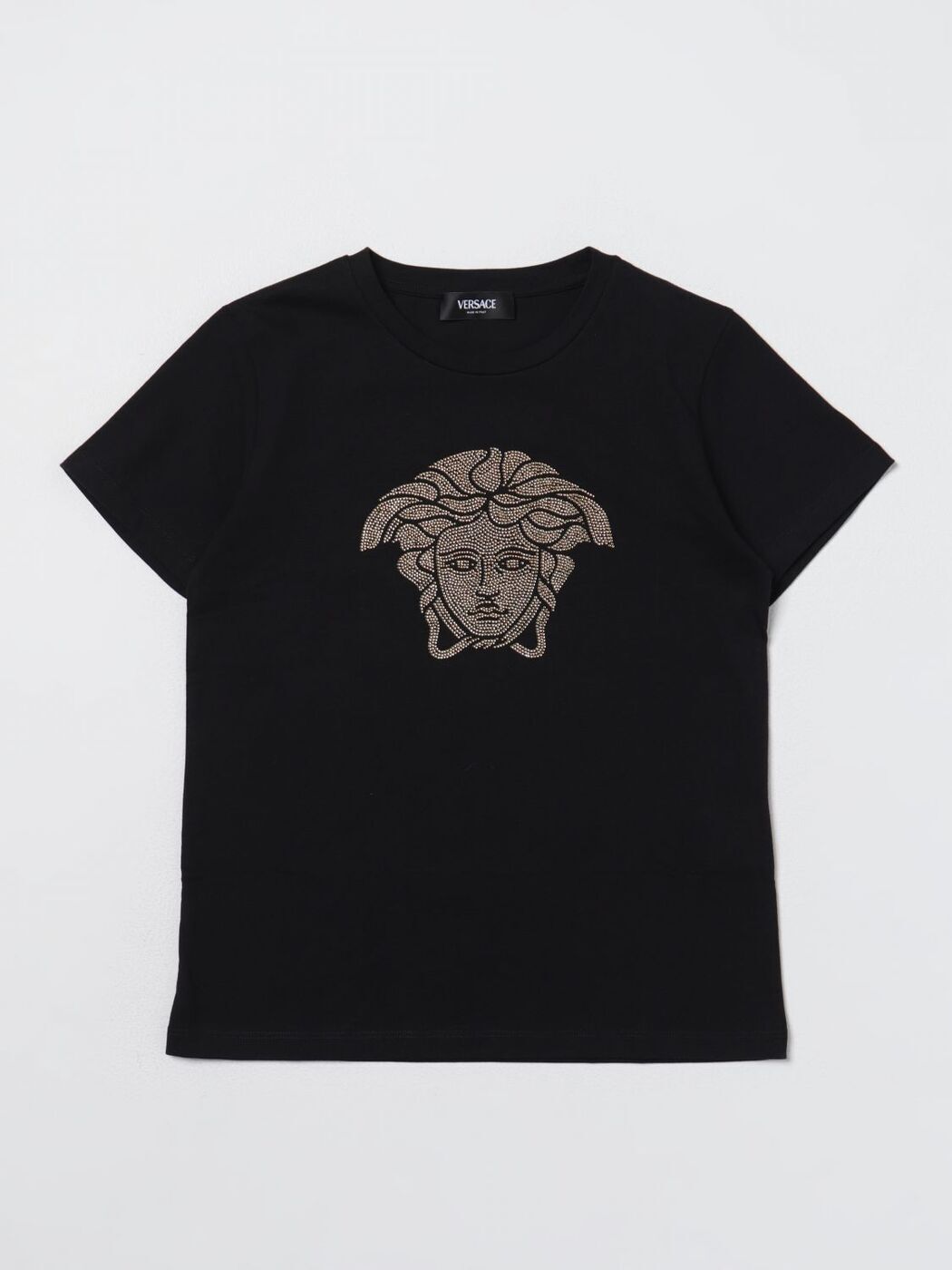  YOUNG VERSACE ヤングヴェルサーチ ブラック Black Tシャツ ガールズ 春夏2024 10000521A09710  gi