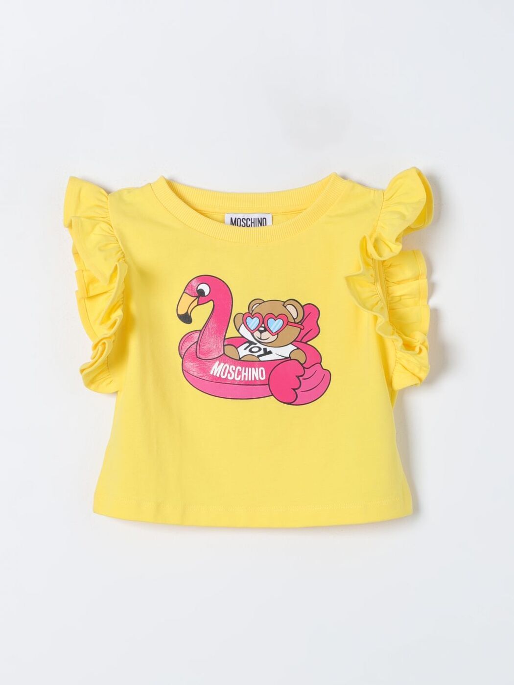 【本日0のつく日ポイント4倍！】 MOSCHINO KIDS モスキーノ・キッズ イエロー Yellow Tシャツ ガールズ 春夏2024 HDM065LBA10 【関税・送料無料】【ラッピング無料】 gi