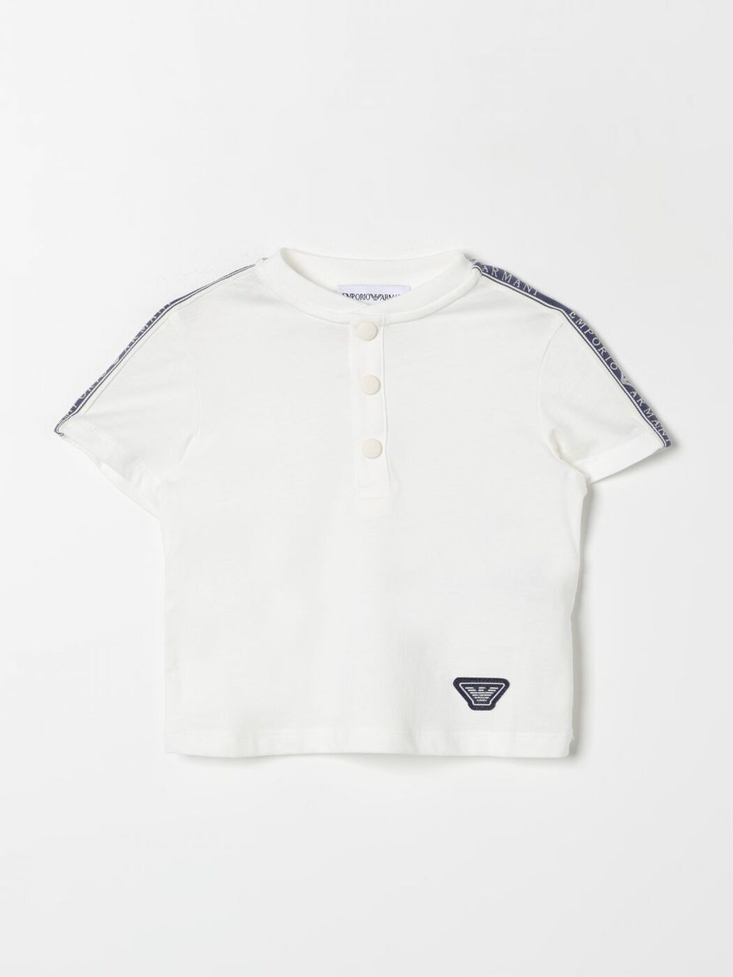 アルマーニベビー　ベビー服 【土日限定クーポン配布中！】 EMPORIO ARMANI KIDS エンポリオ・アルマーニキッズ ホワイト White トップス ベビーユニセックス 春夏2024 3DHFJ21JPZZ 【関税・送料無料】【ラッピング無料】 gi