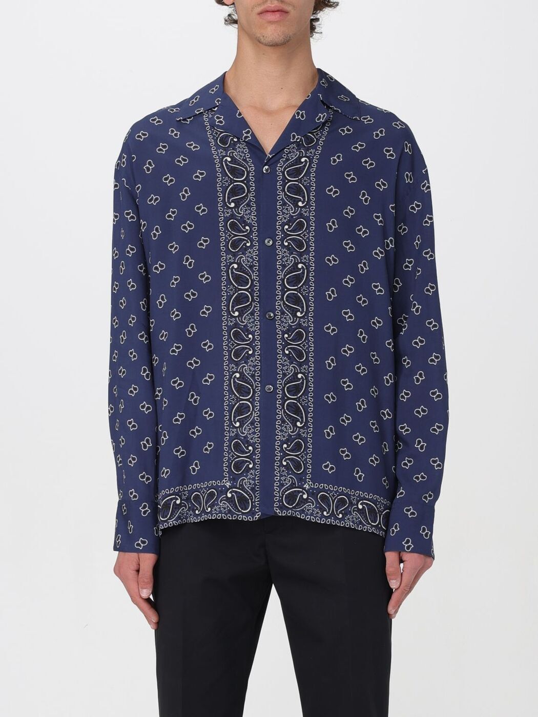 PALM ANGELS パーム エンジェルス ブルー Blue シャツ メンズ 春夏2024 PMGE034S24FAB002 【関税・送料無料】【ラッピング無料】 giのサムネイル