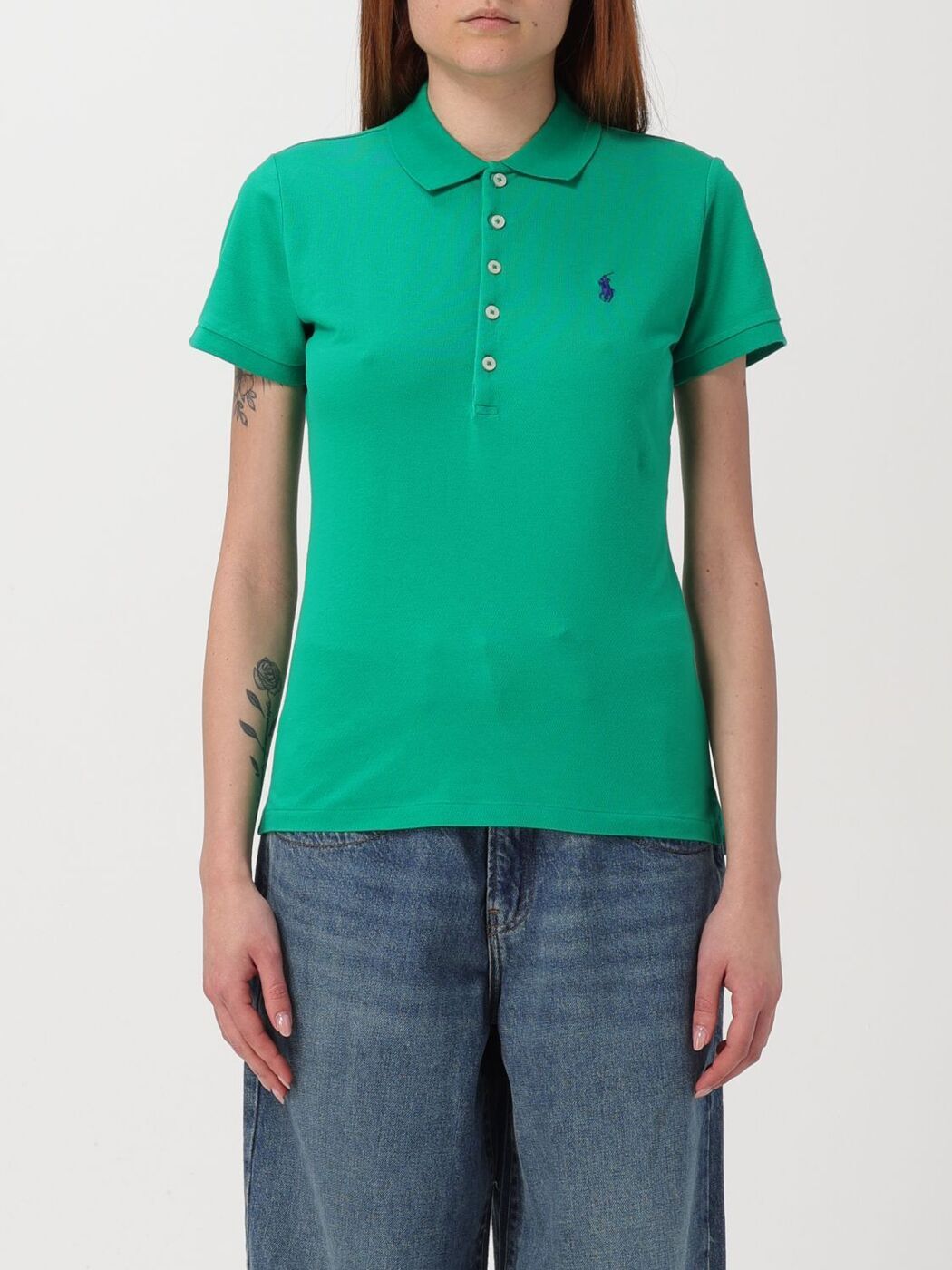 POLO RALPH LAUREN ラルフローレン グリーン Green ポロシャツ レディース 春夏2024 211870245026 【関税・送料無料】【ラッピング無料】 gi