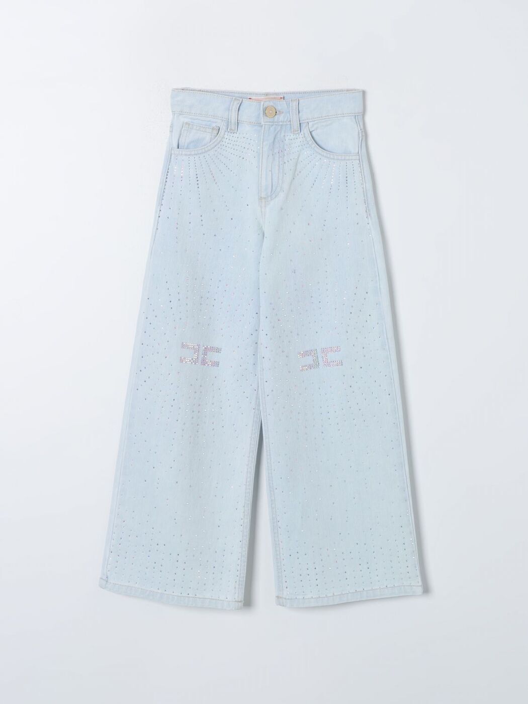 ELISABETTA FRANCHI LA MIA BAMBINA エリザベッタ フランキ ブルー Denim パンツ ガールズ 春夏2024 EFPA222DF001 【関税・送料無料】【ラッピング無料】 gi