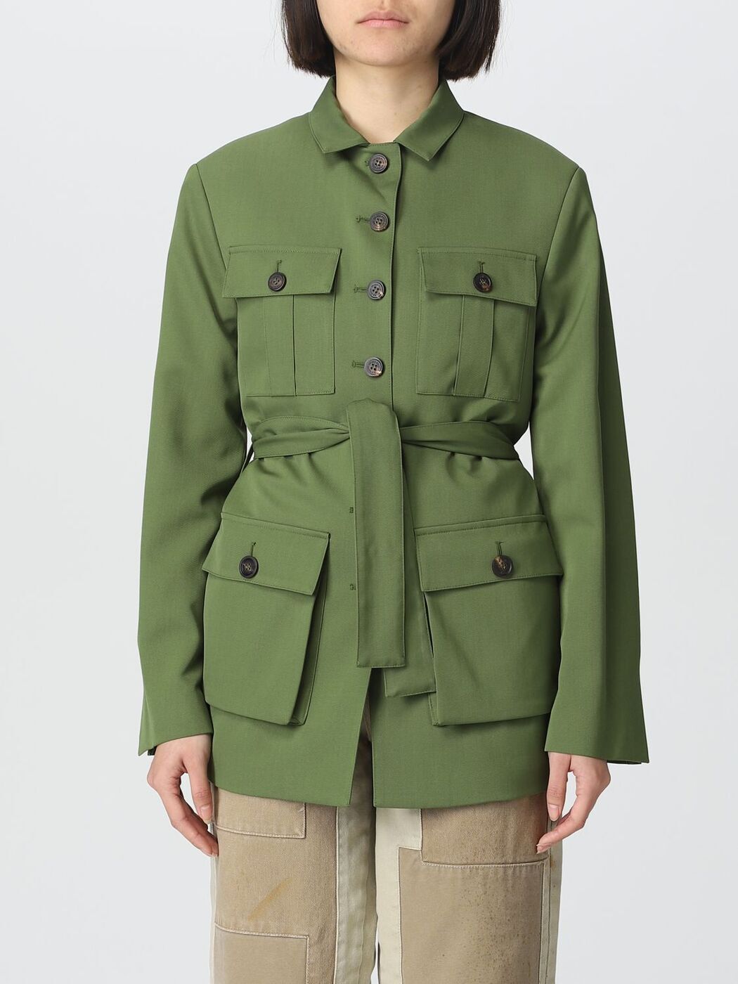 【0のつく日は全商品ポイント4倍】 GOLDEN GOOSE ゴールデン グース デラックス ブランド グリーン Green ジャケット レディース 春夏2023 GWP01328P00097035465 【関税・送料無料】【ラッピング無料】 gi