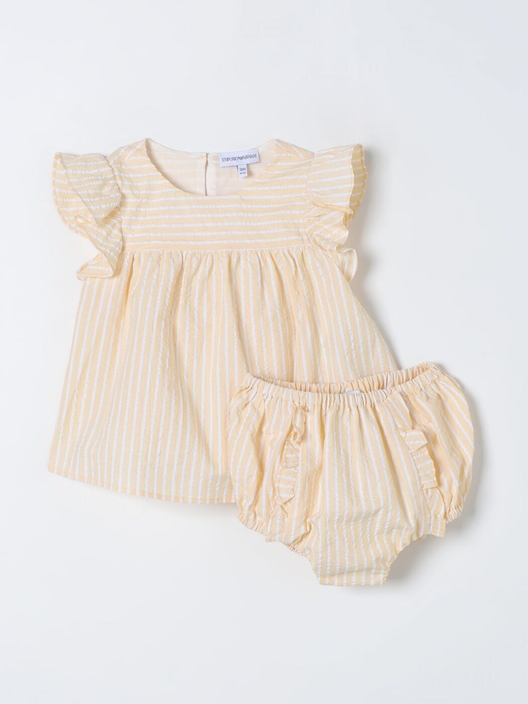 アルマーニベビー　ベビー服 【土日限定クーポン配布中！】 EMPORIO ARMANI KIDS エンポリオ・アルマーニキッズ イエロー Yellow ベビーウェア ベビーユニセックス 春夏2024 3DEV063N64Z 【関税・送料無料】【ラッピング無料】 gi