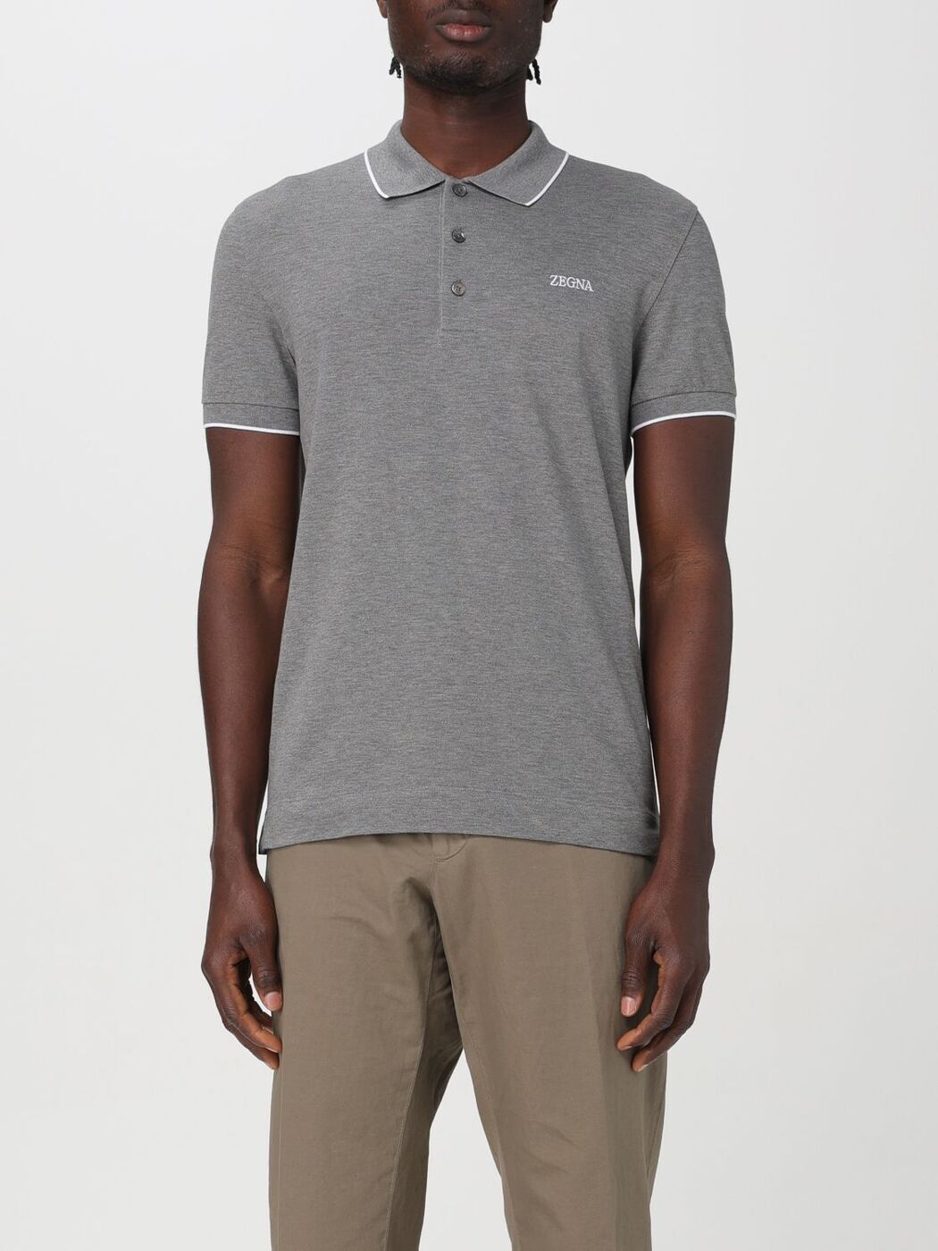 ˥ ZEGNA ݥ  졼 Polo shirts E7358A5B746 Grey  ̵ åԥ̵ 2...