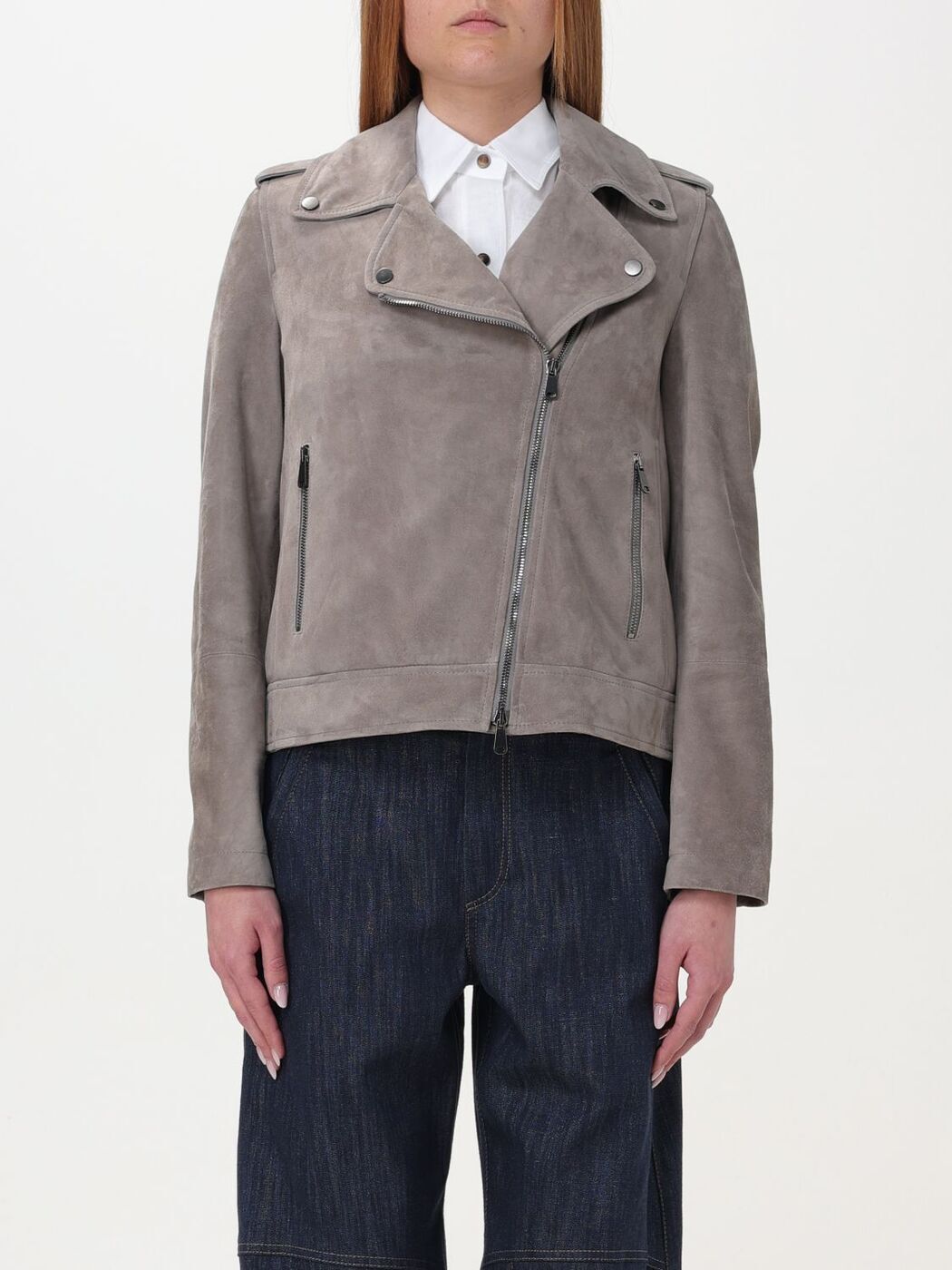 【土日限定クーポン配布中！】 BRUNELLO CUCINELLI ブルネロクチネリ グレー Grey ジャケット レディース 春夏2024 M0PCL2873 【関税・送料無料】【ラッピング無料】 gi