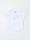 ミスブルマリン MISS BLUMARINE ロングスリーブTシャツ Tシャツ ガールズ ホワイト Long sleeve t-shirts IA4134J5003 White 関税 送料無料 ラッピング無料 2024SS gi