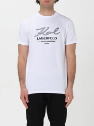 【15,000円以上ご購入で1,000円OFF！】 KARL LAGERFELD カール ラガーフェルド ホワイト White Tシャツ メンズ 春夏2024 75504754222 【関税・送料無料】【ラッピング無料】 gi