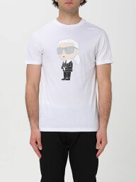 【15,000円以上ご購入で1,000円OFF！】 KARL LAGERFELD カール ラガーフェルド ホワイト White Tシャツ メンズ 春夏2024 755071500251 【関税・送料無料】【ラッピング無料】 gi