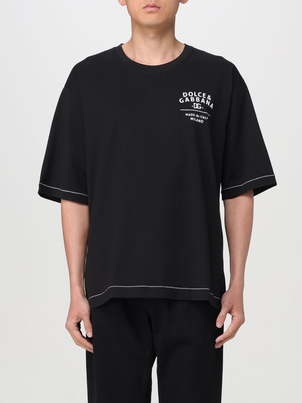 ドルチェ&ガッバーナ DOLCE&GABBANA ドルチェ&ガッバーナ ブラック Black Tシャツ メンズ 春夏2024 G8PB8ZG7L3Y 【関税・送料無料】【ラッピング無料】 gi