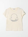 モンクレール MONCLER ロングスリーブTシャツ Tシャツ ガールズ ベージュ Long sleeve t-shirts 8C0002883907 Cream 関税 送料無料 ラッピング無料 2024SS gi
