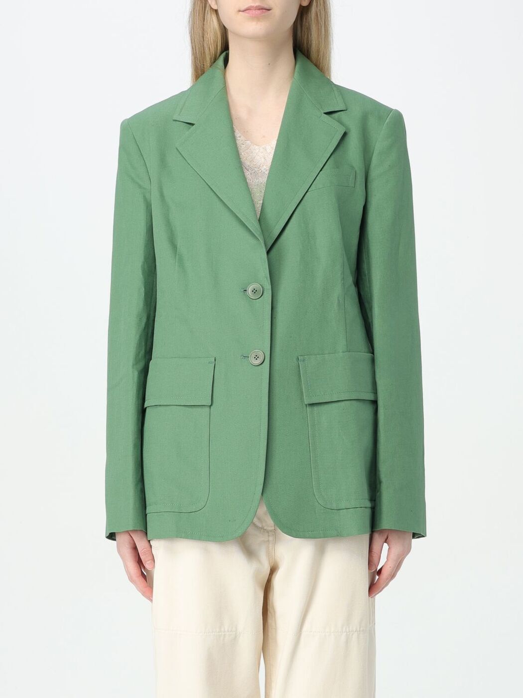 WEEKEND MAX MARA ウィークエンド マックス マーラ グリーン Green ジャケット レディース 春夏2024 2415041042600 【関税・送料無料】【ラッピング無料】 gi