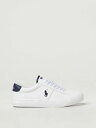【土日限定1000円OFF】 ポロ・ラルフローレン POLO RALPH LAUREN フラットスニーカー スニーカー ボーイズ ホワイト Flat sneakers RL00564111 White 関税 送料無料 ラッピング無料 2024SS gi