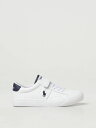 【土日限定1000円OFF】 ポロ・ラルフローレン POLO RALPH LAUREN フラットスニーカー スニーカー ボーイズ ホワイト Flat sneakers RL00565100 White 関税 送料無料 ラッピング無料 2024SS gi