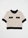 バルマン BALMAIN クルーネックジャンパー ニットウェア ガールズ ベージュ Crew neck jumpers BU9A11X0126 Cream 関税 送料無料 ラッピング無料 2024SS gi