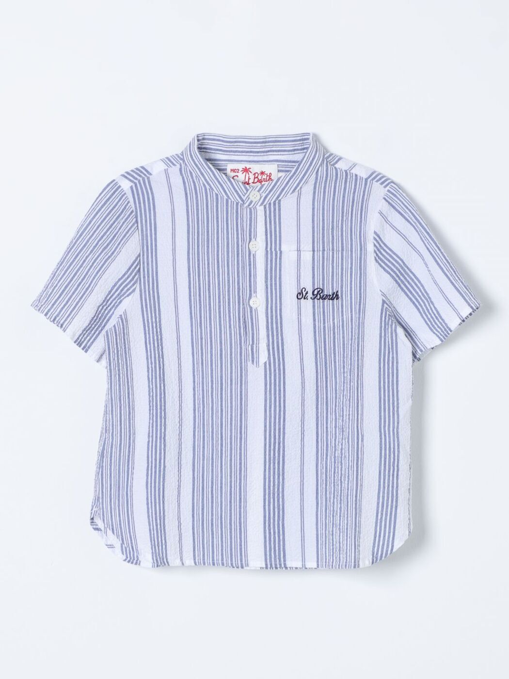 MC2 SAINT BARTH エムシーツーセイントバース ブルー Blue Tシャツ ボーイズ 春夏2024 ANT0002SEERSUCKERSTRIPESTINY 【関税・送料無料】【ラッピング無料】 gi