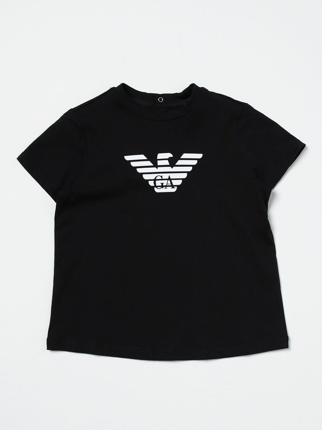 アルマーニベビー　ベビー服 【土日限定クーポン配布中！】 EMPORIO ARMANI KIDS エンポリオ・アルマーニキッズ ブラック Black トップス ベビーユニセックス 春夏2024 8NHTN51JPZZ 【関税・送料無料】【ラッピング無料】 gi