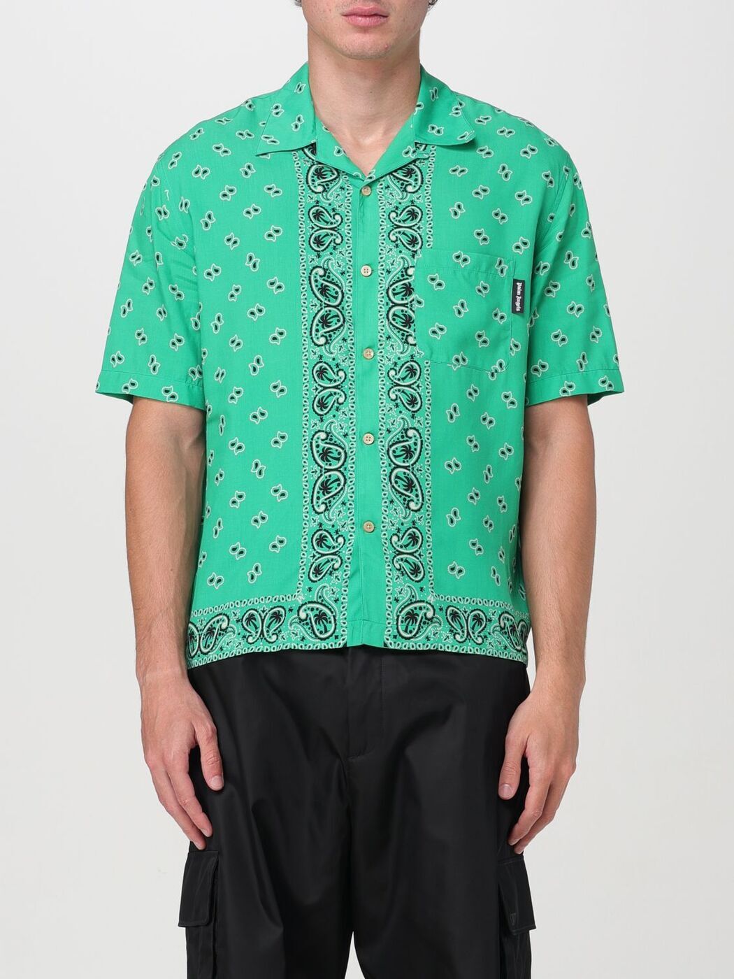 PALM ANGELS パーム エンジェルス グリーン Green シャツ メンズ 春夏2024 PMGG005S24FAB006 【関税・送料無料】【ラッピング無料】 giのサムネイル