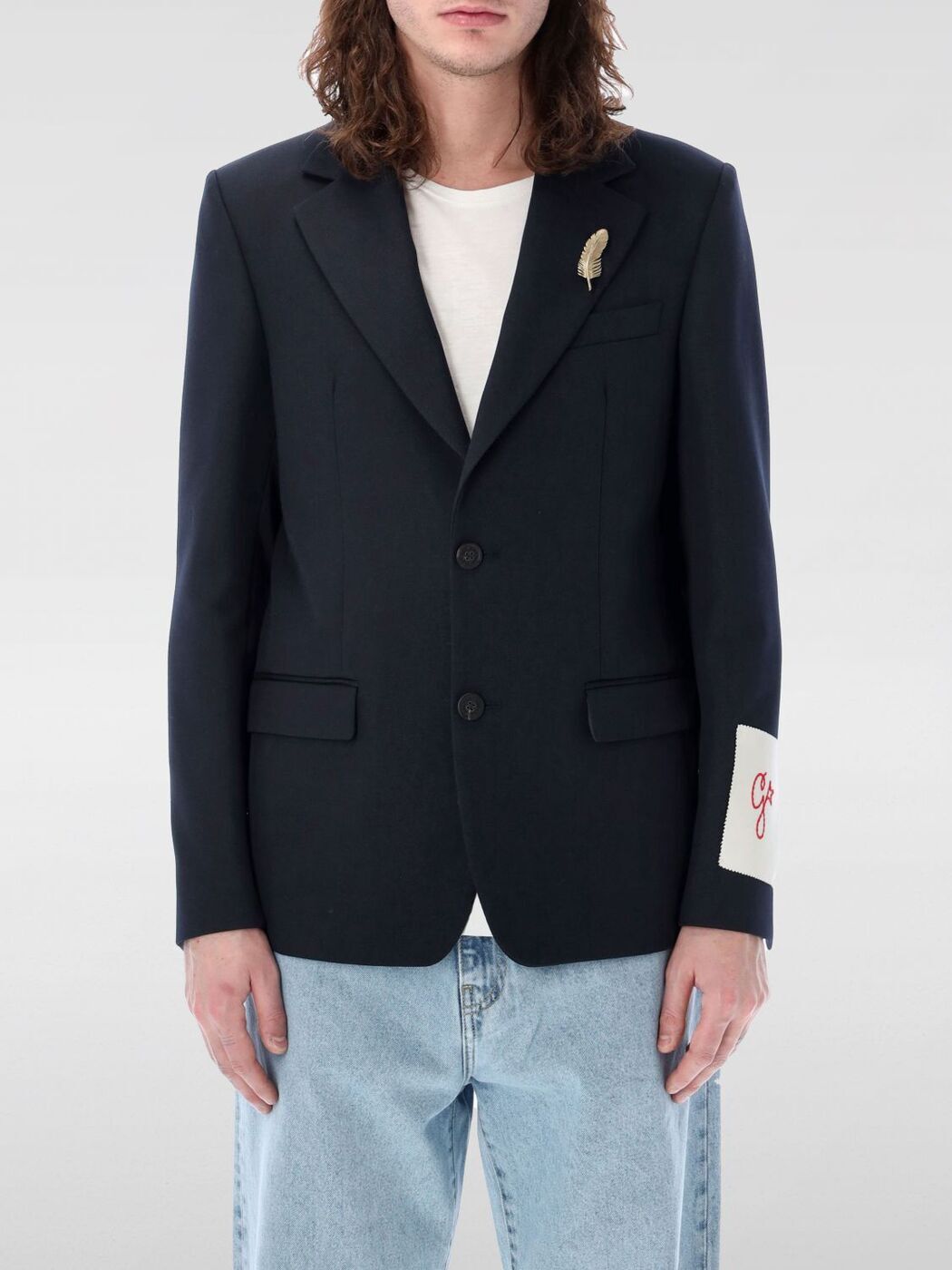 楽天BRANDSHOP・クラージュ楽天市場店【本日ポイント最大4倍!!】 ゴールデン グース デラックス ブランド GOLDEN GOOSE ジャケット メンズ ネイビー Jackets GMP00855P00061950486 Navy 関税 送料無料 ラッピング無料 2025AW gi
