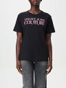【1000円OFFクーポン配布中!!】 ヴェルサーチェ・ジーンズ・クチュール VERSACE JEANS COUTURE ポロシャツ Tシャツ レディース T-shirts and polo shirts 76HAHG03CJ00G Black 1 関税 送料無料 ラッピング無料 2024SS gi