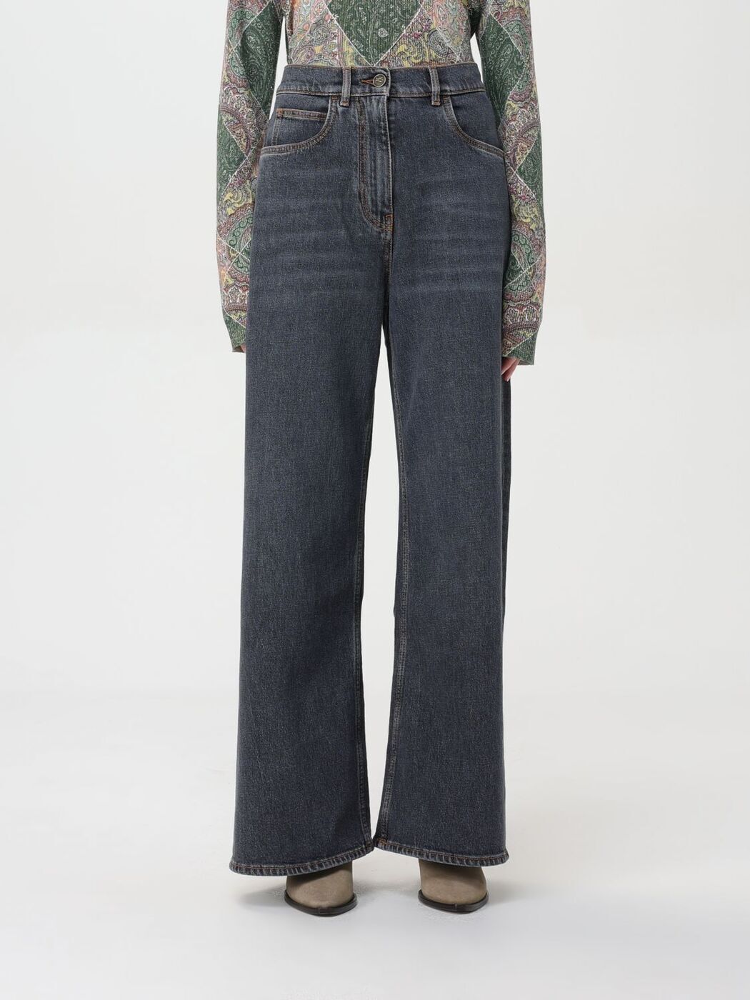 ȥ ETRO ǥ˥ ǥ 졼 Jeans WRNB0013AD247 Grey  ̵ åԥ̵ 2025AW...