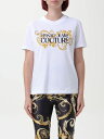【1000円OFFクーポン配布中!!】 ヴェルサーチェ・ジーンズ・クチュール VERSACE JEANS COUTURE ポロシャツ Tシャツ レディース ホワイト T-shirts and polo shirts 77HAHE05CJ00E White 関税 送料無料 ラッピング無料 2025AW gi