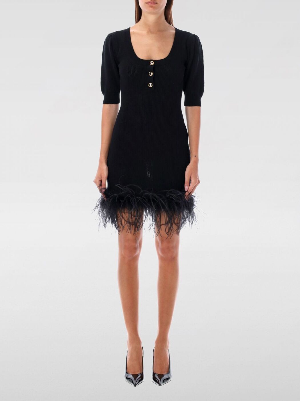 åɥ å ALESSANDRA RICH ԡ ɥ쥹 ǥ ֥å Dresses FABX3871K4394 Black  ̵ åԥ̵ 2025AW gi