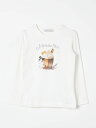 モナリザ MONNALISA ロングスリーブTシャツ Tシャツ ガールズ ベージュ Long sleeve t-shirts 19D6134006 Cream 関税 送料無料 ラッピング無料 2025AW gi