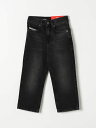 【三連休限定1000円OFF】 ディーゼル DIESEL レギュラーフィットジーンズ デニム ボーイズ ブラック Regular fit jeans J01923KXBMM Black 関税 送料無料 ラッピング無料 2025AW gi