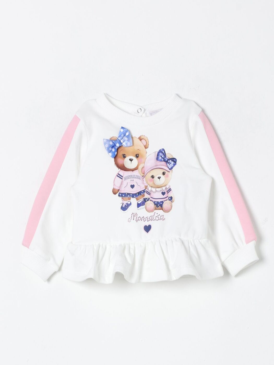 ݥȺ4!! ʥꥶ MONNALISA 롼ͥåѡ ˥åȥ 륺 ۥ磻 Crew neck j...