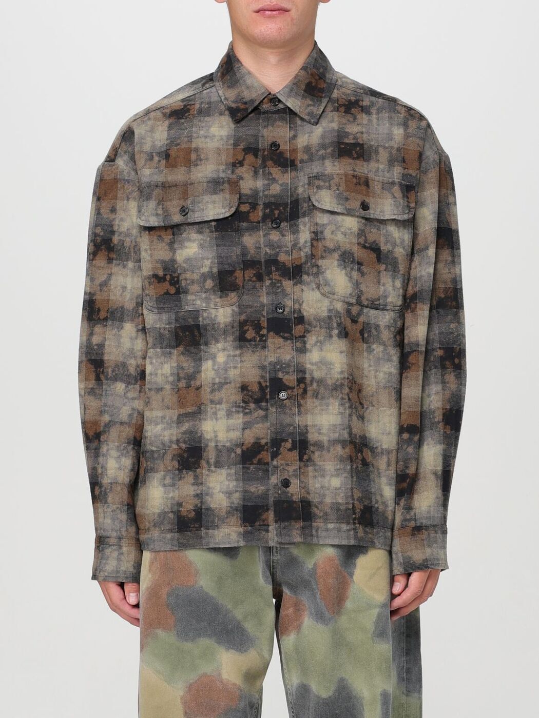 楽天BRANDSHOP・クラージュ楽天市場店【本日ポイント最大4倍!!】 パーム エンジェルス PALM ANGELS シャツ メンズ グレー Shirts PMGE043F24FAB0010903 Grey 関税 送料無料 ラッピング無料 2025AW gi