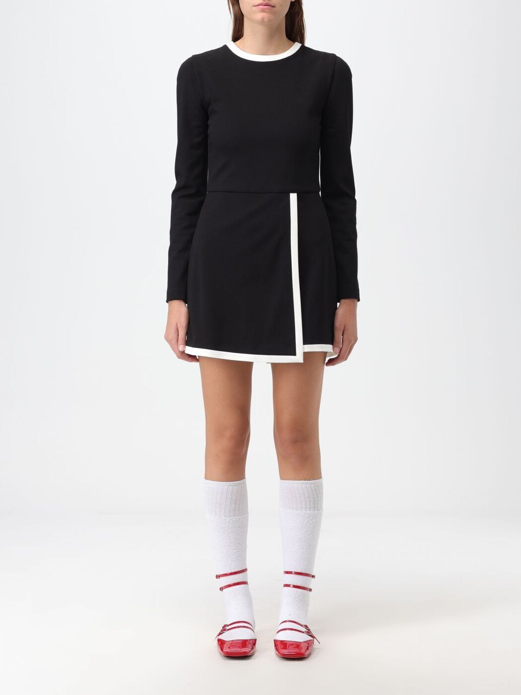 २ MSGM ԡ ɥ쥹 ǥ ֥å Dresses 3541MDA10Y237615 Black  ...