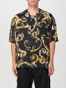 【三連休限定1000円OFF】 ヴェルサーチ ジーンズ クチュール VERSACE JEANS COUTURE シャツ メンズ ブラック Shirts 77GAL2B0NS508 Black 関税 送料無料 ラッピング無料 2025AW gi