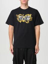【三連休限定1000円OFF】 ヴェルサーチ ジーンズ クチュール VERSACE JEANS COUTURE Tシャツ メンズ ブラック T-shirts 77GAHE05CJ00E Black 関税 送料無料 ラッピング無料 2025AW gi