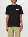 【三連休限定1000円OFF】 エムエスジーエム MSGM Tシャツ メンズ ブラック T-shirts 3440MM196237002 Black 関税 送料無料 ラッピング無料 2025AW gi