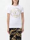 【1000円OFFクーポン配布中!!】 ヴェルサーチェ・ジーンズ・クチュール VERSACE JEANS COUTURE ポロシャツ Tシャツ レディース ホワイト T-shirts and polo shirts 77HAHT02CJ03T White 関税 送料無料 ラッピング無料 2025SS gi
