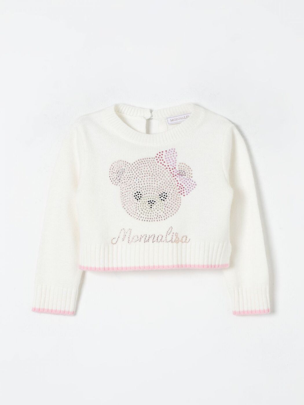 ݥȺ4!! ʥꥶ MONNALISA T ȥåץ ٥ӡ˥å ۥ磻 T-shirt 39D6174...