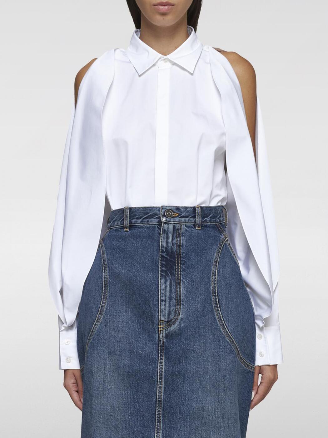 饤 ALAIA  ǥ ۥ磻 Shirts AA9C09556T611 White  ̵ åԥ̵ 2...