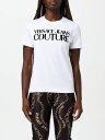 【1000円OFFクーポン配布中!!】 ヴェルサーチェ・ジーンズ・クチュール VERSACE JEANS COUTURE ポロシャツ Tシャツ レディース ホワイト T-shirts and polo shirts 77HAHE09CJ00E White 関税 送料無料 ラッピング無料 2025AW gi